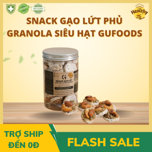 Snack gạo lứt phủ granola siêu hạt GUfoods